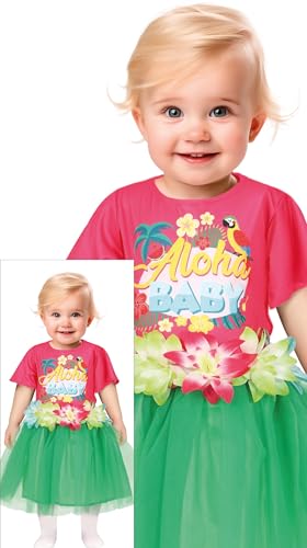 FIESTAS GUIRCA Aloha Sommer Outfit für Mädchen – Mallorca Baby Kostüm Karneval Fasching Kleinkinder – Hawaii Tropischer Strandurlaub Karnevalskostüm Baby Mädchen 2-3 Jahre von FIESTAS GUIRCA