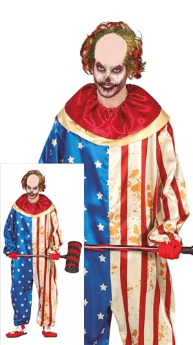 FIESTAS GUIRCA Amerikanischer Patriot Clown Kostüm Erwachsene Herren Größe M 48-50 von FIESTAS GUIRCA