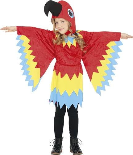 FIESTAS GUIRCA | Papagei Kostüm für Kinder (10-12 Jahre) - Kleid, Kapuze und Flügel - Tierkostüme für Halloween, Karneval und Kostümpartys - Ideal für Jungen und Mädchen - Mehrfarbig von FIESTAS GUIRCA