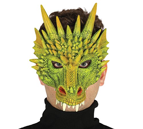 FIESTAS GUIRCA - Drache Halbgesichtsmaske für Erwachsene, Unisex, Grün, 2414 von FIESTAS GUIRCA