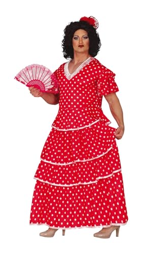 FIESTAS GUIRCA Feurige Flamenco Tänzerin JGA Kostüm für starke Männer - Gr. L 52–54 - Junggesellenabschied Kostüm für Männer - Karneval, Fasching, Kostüm 30. Geburtstag Männer, lustige Kostüme Männer von FIESTAS GUIRCA