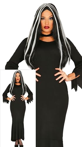 FIESTAS GUIRCA Finstere Familien Mutter Halloween Kostüm Damen – Elegantes Langes Schwarzes Kleid – Gothic Halloween Kostüm Dame M 36-38 von FIESTAS GUIRCA