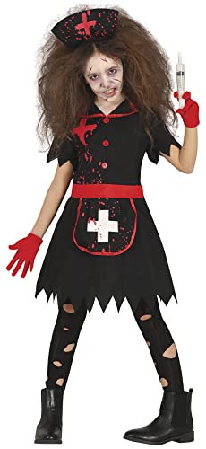 FIESTAS GUIRCA Finstere Vintage Krankenschwester Kostüm – Blutige Zombie Krankenschwester Uniform – Halloween Kinder Kostüm für Mädchen von 10-12 Jahren von FIESTAS GUIRCA