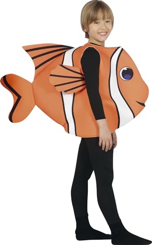 FIESTAS GUIRCA | Fisch Kostüm für Kinder (5-6 Jahre) - Unisex Tunika - Tierkostüme für Halloween, Karneval und Kostümpartys - Ideal für Jungen und Mädchen - Orange und Weiß von FIESTAS GUIRCA