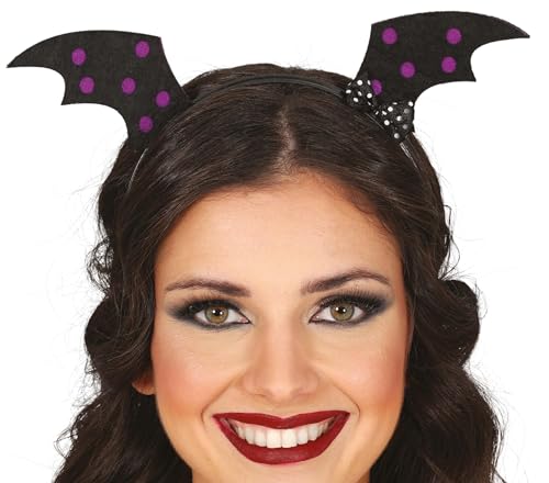 FIESTAS GUIRCA | Fledermausflügel Haarreif (Einheitsgröße) - Zubehör für Halloween Kostüme und Partys - Ideal für Frauen - Schwarz von FIESTAS GUIRCA