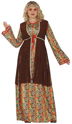 FIESTAS GUIRCA Flower Power Hippie Kostüm Damen – 70er Hippie Outfit Damen – Langes Hippie Kleid mit angenähter Fransenweste – 60er Jahre Hippie Kleidung Damen Größe XL 44-46 FIESTAS GUIRCA Flower Power Hippie Kostüm Damen – 70er Hippie Outfit Damen – Langes Hippie Kleid mit angenähter Fransenweste – 60er Jahre Hippie Kleidung Damen Größe XL 44-46 von FIESTAS GUIRCA