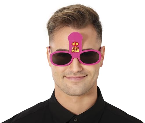 FIESTAS GUIRCA | Fuckman Brille Rosa - Lustiges Accessoire für Junggesellenabschied und Erwachsenenpartys - Ideal für Bachelor Party und Feiern - Spaßbrille für Männer - Rosa von FIESTAS GUIRCA