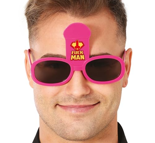 FIESTAS GUIRCA | Fuckman Brille Rosa - Lustiges Accessoire für Junggesellenabschied und Erwachsenenpartys - Ideal für Bachelor Party und Feiern - Spaßbrille für Männer - Rosa von FIESTAS GUIRCA