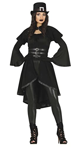 FIESTAS GUIRCA Gothic Lady - Elegantes schwarzes Kleid Kostüm Erwachsene Damen Größe M 36-38 von FIESTAS GUIRCA