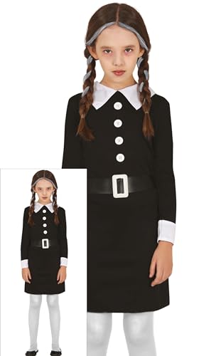 FIESTAS GUIRCA Gruseliges Familien Mädchen Kostüm – Schwarzes Kleid Gothic Mädchen – Halloween Kinder Kostüm für Mädchen von 5-6 Jahren von FIESTAS GUIRCA