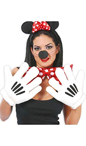 Guirca-16579 Mickey Maus oder Minnie Gepolsterte Handschuhe für Mascotte 3+ 3+, weiß, 440081 von Guirca