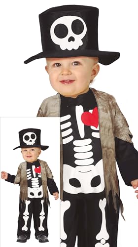 FIESTAS GUIRCA Kleines Skelett Kostüm Kleinkind Jungen – Kleinkind Kostüm mit Zylinderhut – Halloween Kostüm Kleinkind 2-3 Jahre FIESTAS GUIRCA Kleines Skelett Kostüm Kleinkind Jungen – Kleinkind Kostüm mit Zylinderhut – Halloween Kostüm Kleinkind 2-3 Jahre von FIESTAS GUIRCA