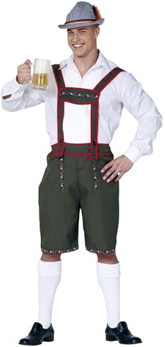 Fiestas Guirca Kostüm Oktoberfest Herren - Tiroler Kostüm Karneval, Kostüm Lederhose Herren - Größe L 52 – 54 - Trachten-Lederhose Kostüm Bayernhose Kostüm Erwachsene, Wiesen Outfit von Fiestas Guirca