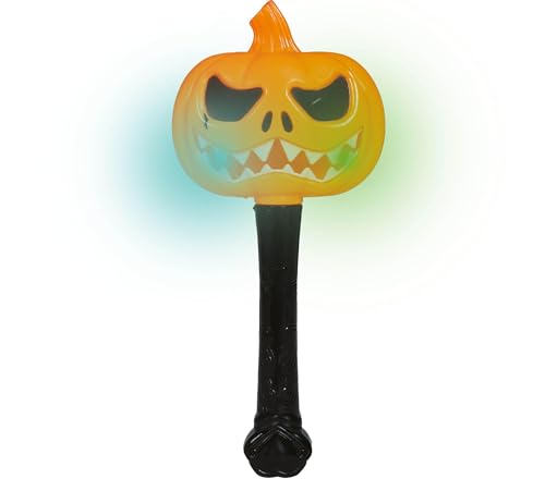 FIESTAS GUIRCA | LED Kürbis Zauberstab (22 cm) - Halloween Dekoration und Skelettpartys - Ideal für Halloween und Themenfeiern - Leuchtendes Spielzeug - Orange und Schwarz von FIESTAS GUIRCA