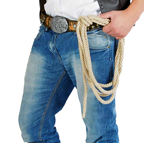 FIESTAS GUIRCA | Lasso Cowboy Wild West (185 cm) - Zubehör für Cowboy Kostüm und Texas Themenpartys - Für Halloween, Karneval und Cosplay von FIESTAS GUIRCA