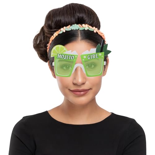 FIESTAS GUIRCA | Mojito Girl Brille Grün - Partyzubehör für Junggesellenabschiede und Getränkefeiern - Ideal für Frauen bei Kostümpartys und Karneval - Grün von FIESTAS GUIRCA