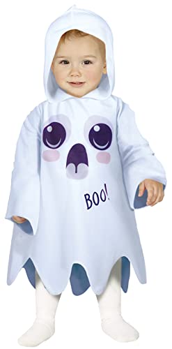 FIESTAS GUIRCA Niedliches Boo Gespenst Kostüm für Baby Jungen oder Mädchen – Weißer Geist Halloween Kostüm Baby Mädchen oder Junge 12-18 Monate von FIESTAS GUIRCA