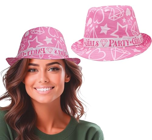 FIESTAS GUIRCA | Party Girls Rosa Hut - Kostümzubehör für Partys und Feiern - Ideal für Erwachsene Unisex - Perfekt für Rosa Themen-Events und Junggesellenabschiede - Rosa von FIESTAS GUIRCA