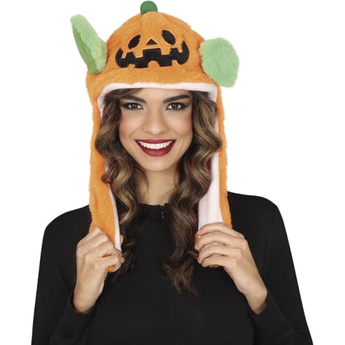 FIESTAS GUIRCA | Plüsch Kürbis Hut mit Bewegung (Einheitsgröße) - Kostümzubehör für Halloween und Gruselfeste - Ideal für Erwachsene Unisex - Orange von FIESTAS GUIRCA