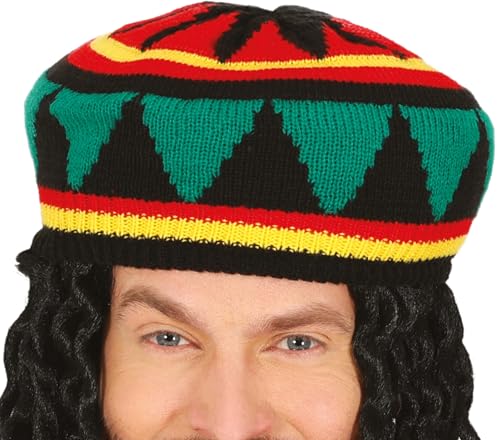 FIESTAS GUIRCA | Rastafari Mütze Multicolor (Einheitsgröße) - Hut für Rastafari Kostüm - Zubehör für Karneval und Feiern - Unisex Erwachsene - Multicolor von FIESTAS GUIRCA