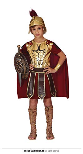 FIESTAS GUIRCA Römer Kostüm Kinder Jungen Gladiator Kostüm - Alter 5-6 Jahre - Römischer Krieger inkl. Römer Helm mit Helmbusch - Zenturio Ritter Länderkostüm für Karneval, Fasching, Halloween von FIESTAS GUIRCA