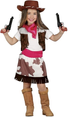 FIESTAS GUIRCA Rosa Cowgirl Kostüm Mädchen - Alter 10-12 Jahre - Rodeo Girl Cowboy Kostüm Kinder - Wilder Westen Länder Kostüm für Karneval, Fasching, Fastnacht, Indianer Kostüm Kinder Party von FIESTAS GUIRCA