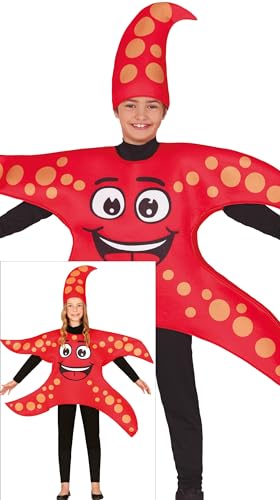 FIESTAS GUIRCA Roter Seestern Faschings Kostüm Kinder Jungen oder Mädchen – Seestern Tunika & Mütze – Unterwasserwelt Tiere Karneval Kinder Kostüm Jungen und Mädchen 10-12 Jahre FIESTAS GUIRCA Roter Seestern Faschings Kostüm Kinder Jungen oder Mädchen – Seestern Tunika & Mütze – Unterwasserwelt Tiere Karneval Kinder Kostüm Jungen und Mädchen 10-12 Jahre von FIESTAS GUIRCA