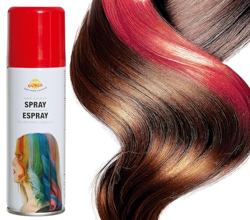 FIESTAS GUIRCA | Rotes Haarspray (125ml) - Makeup Spray für Halloween, Geburtstagsfeiern, Silvester und Feiern - Kostümzubehör für Erwachsene und Kinder - Rot von FIESTAS GUIRCA