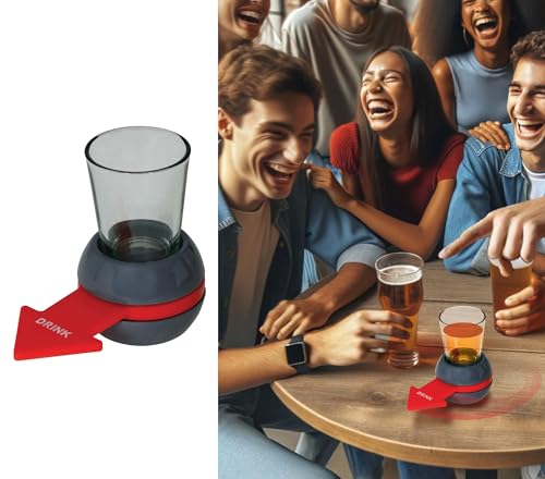 FIESTAS GUIRCA | Rotierendes Pfeil Trinkspiel mit Becher (10 cm) - Lustiges Gadget für Bier- und Getränkepartys - Ideal für Feiern und Partyspiele - Mehrfarbig von FIESTAS GUIRCA