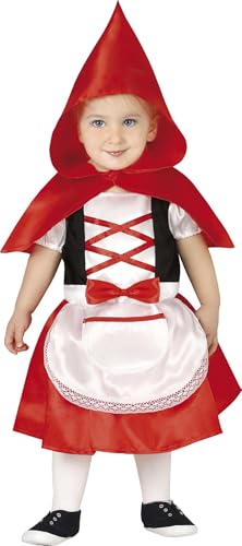 FIESTAS GUIRCA | Rotkäppchen Kostüm für Babys (18-24 Monate) - Umhang, Kapuze und Kleid - Märchen- und Feen Kostüme für Halloween und Kinderpartys - Ideal für Mädchen - Rot und Weiß von FIESTAS GUIRCA