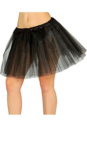 FIESTAS GUIRCA | Schwarzes Tutu für Frauen (Einheitsgröße) - Textil-Kostümzubehör für Halloween, Karneval und Themenpartys - Ideal für Ballerina-, Engel- und Brautkostüme - Schwarz von FIESTAS GUIRCA