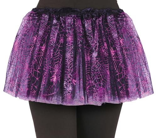 FIESTAS GUIRCA | Schwarzes Tutu mit lila Spinnen (30 cm) - Kinderzubehör für Halloween- und Piratenkostüme - Ideal für Jungen und Mädchen - Lila von FIESTAS GUIRCA