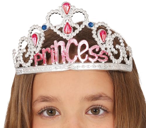 FIESTAS GUIRCA | Silberne Prinzessin Diadem (Einheitsgröße) - Kinder Zubehör für Prinzessinnen Kostüm - Ideal für Mädchenpartys und Themenfeiern - Silber von FIESTAS GUIRCA