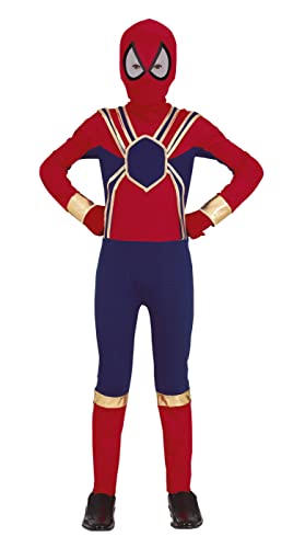 FIESTAS GUIRCA Spider Boy Kostüm Jungen – Rot, Blau, Goldenes Super Helden Outfit mit Spinnenmuster für Jungen von 3-4 Jahren von FIESTAS GUIRCA