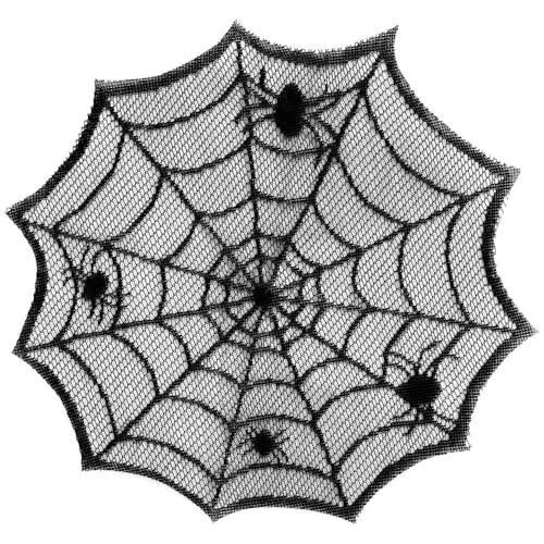 FIESTAS GUIRCA | Spinnennetz Tischset (30 cm) - Dekoratives Platzset für Halloween und Kostümpartys - Ideal für Tischdekoration bei Feiern und Events - Schwarz von FIESTAS GUIRCA