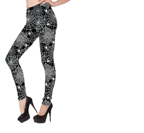 FIESTAS GUIRCA | Spinnenweben Leggings (38-40/M) - Kostümzubehör für Halloween und Kostümpartys - Spinnen Leggings für Feiern und Events - Ideal für Erwachsene Frauen - Schwarz von FIESTAS GUIRCA