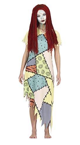 FIESTAS GUIRCA Stoffpuppe - Patchwork-Kleid Kostüm Erwachsene Damen Größe M 36-38 von FIESTAS GUIRCA