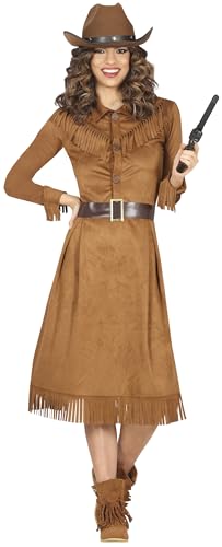 FIESTAS GUIRCA Wild Wild West Cowgirl Kostüm Damen Rock – Western Cowgirl Kleid Faschingskostüme – Damen Cowgirl Kostüm Größe L 40-42 von FIESTAS GUIRCA