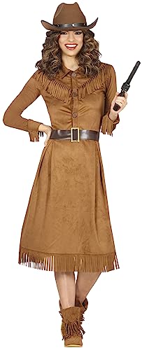 FIESTAS GUIRCA Wild Wild West Cowgirl Kostüm Damen Rock – Western Cowgirl Kleid Faschingskostüme – Damen Cowgirl Kostüm Größe L 40-42 von FIESTAS GUIRCA