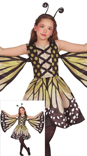 FIESTAS GUIRCA Wunderbarer Schmetterling Karneval Kostüm Mädchen – Gelbes Monarchfalter Kleid mit Flügeln – Fasching Karneval Kostüm Kinder Mädchen 5-6 Jahre FIESTAS GUIRCA Wunderbarer Schmetterling Karneval Kostüm Mädchen – Gelbes Monarchfalter Kleid mit Flügeln – Fasching Karneval Kostüm Kinder Mädchen 5-6 Jahre von FIESTAS GUIRCA