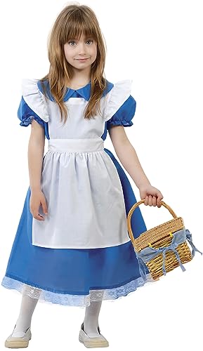 FIESTAS GUIRCA Wunderland Prinzessin Mädchen Kostüm - Alter 3-4 Jahre - blaues Prinzessinnenkleid für Kinder - Kostüm für Karneval, Fasching, Halloween, Märchen Themen Party, Film Verkleidung von FIESTAS GUIRCA