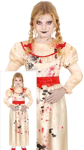 FIESTAS GUIRCA Teuflische Killerpuppe - Horror Vintage Puppe – Kostüm Kinder Halloween Mädchen 10-12 Jahre von FIESTAS GUIRCA