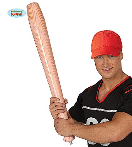 FIESTAS GUIRCA | Aufblasbarer Baseballschläger (80 cm) - Sportzubehör für Kostümpartys, Karneval und Halloween - Ideal für Spiele und Themenfeiern - Für Kinder und Erwachsene - Naturfarben von FIESTAS GUIRCA