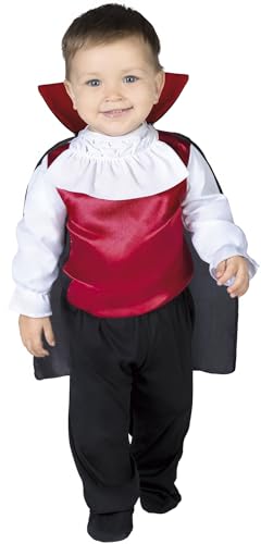 Guirca Kostüm Baby Dracula Vampir rot/weiß/schwarz, 0/12 Monate, 78009 von FIESTAS GUIRCA