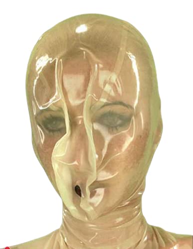 Latexhaube Maske Atemloch Hobby Transparent Halloween Cool Customized 0,4 mm - Transparent - Gemacht-Messen von FIFADE