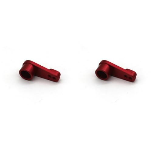 FIGGRITID 2 x Servo-Horn aus Metall für 144001 144002 124016 124017 124018 124019 Upgrade RC Auto, Rot von FIGGRITID