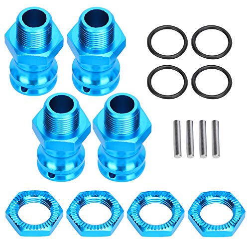 FILFEEL 17-mm-23-mm-Sechskant-Radverlängerungsadapter und für 1/8 RC-Auto Blau, Set mit 4 Stück (Blue) von FILFEEL