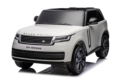 FINOOS Elektroauto Enfànt Range Rover, 12 V, mit Fernbedienung mit 2,4 GHz, 4 x Motor 12 V, 45 W, 1 bis 6 Jahre (weiß) von FINOOS