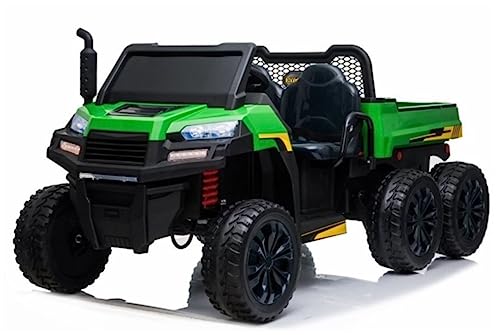 FINOOS Kinder Elektroauto, Truggy Gator 2,4 Ghz Fernbedienung 12V - Ledersitz, 4 Starke Motoren - Kinderauto, Kinderfahrzeug, Kinder Elektro Auto,Elektroauto für Kinder (Grun) von FINOOS