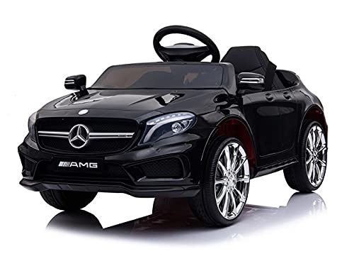 FINOOS Kinder Elektroauto Mercedes Amg GLA45 Lizenziert - 2,4 Ghz Fernbedienung - Elektro Auto für Kinder - Kinderauto (Schwarz) von FINOOS